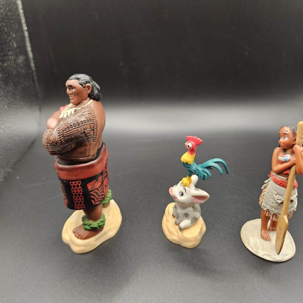Lot of 3 Disney Moana figures toy/cake toppers 3-4" - Picture 2 of 8